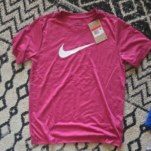 Nike Fuchsia Tee with White Swoosh